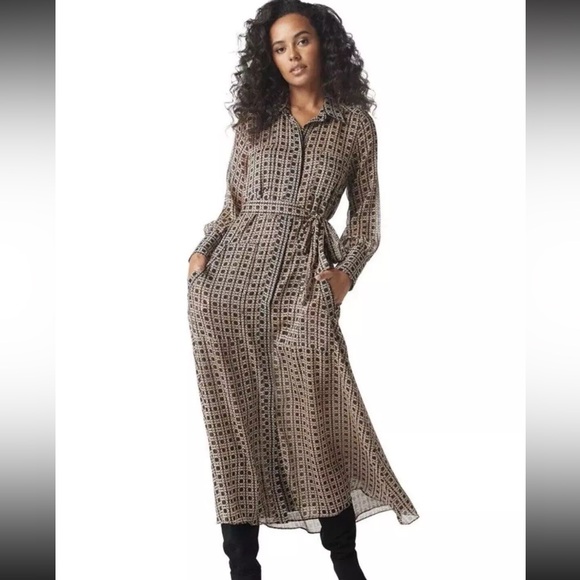 Misa Los Angeles Dresses & Skirts - MISA Los Angeles Ines Dress Lattice Tile Color Maxi Dress Size M